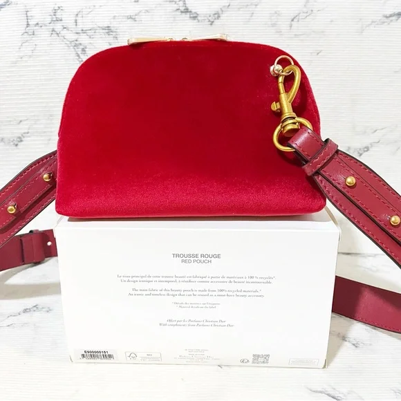 Dior Beauty Red Mini Velvet Bag - Picture 14 of 17